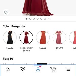 Dark red formal dress